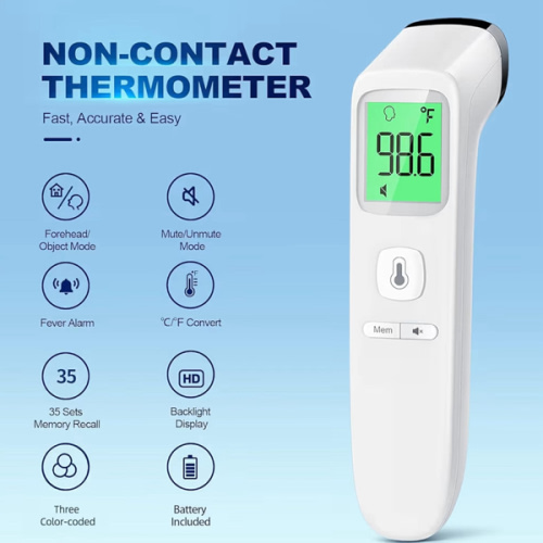 No-Touch Thermometer for Adults and Kids, Accurate Digital Baby Thermometer, FSA HSA Eligible, Fever Alarm & Silent Mode, 2 in 1 Forehead & Object Mode