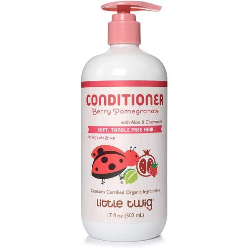 Little Twig Detangling Conditioner, Natural Conditioner with Plant Derived Formula, Hair Conditioner with Essential Oils and Extracts, Suitable for Whole Family, Berry Pomegranate, 17 fl oz.
