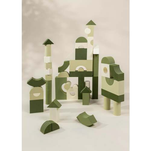 EVA Foam Building Blocks Set - Medium (52pcs) GREEN COMBO