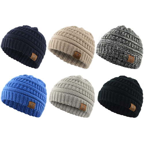 Zando Baby Beanies Infant Toddler Beanie Winter Hat Warm Knit Kids Beanie Caps for Boys Girls 6 Pack-Mix Color 6-36 Months