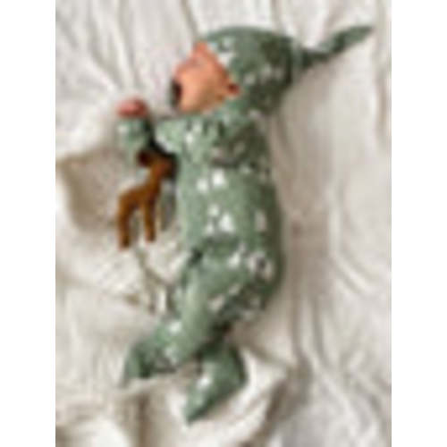 Organic Waffle Basic Zip Footie, Alpine Trees – SpearmintLOVE