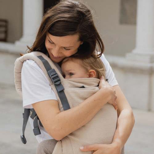 Boba X Linen Baby Carrier in Pampas Beige