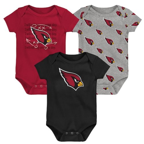 Arizona Cardinals Newborn & Infant Team Starter 3-Pack Bodysuit Set