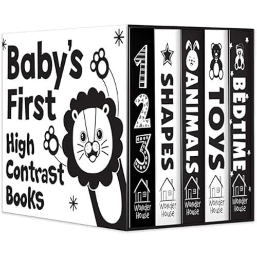 Baby’s First High-Contrast Books: Boxed Set (High Contrast Board Books) Board book – December 25, 2023