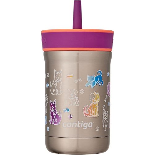 Contigo Kids’ Leighton Straw Tumbler with Spill-Proof Lid, 12oz