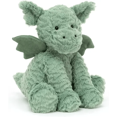 Jellycat Fuddlewuddle Dragon Stuffed Animal, 9 inches | Mythical Plush Toy | Classic Children's Gift
