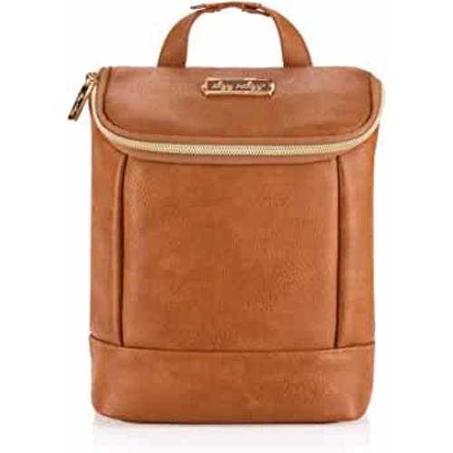 Itzy Ritzy Insulated Bottle Bag – Keeps Bottles Warm or Cool - Holds 3 Bottles & Features Interior Pocket for Ice Pack, Cognac