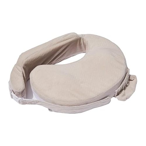 My Brest Friend Nursing Pillow - Deluxe - Enhanced Comfort w/Slipcover - Ergonomic Breastfeeding Pillow for Ultimate Support for Mom & Baby - Adjustable Pillow W/Handy Side Pocket, Soft Sand
