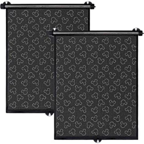 Disney Baby by J.L. Childress Roller Car Side Window Shades - Retractable Sun Shade Cover for Babies & Kids, UV Blocker for Sun Protection & Privacy, Pulls Up or Down - Mickey Mouse, 2 Pack