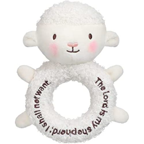 Karenhi Lamb Stuffed Animal Little Sheep Stuffed Animal Praying Baptism Soft Plush Snuggle God's Lamb with Embroidered Religious Gifts for Boys Girl Baby Showers Mom's Barnyard Nursery Decor Doll Toy