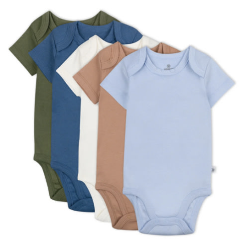 5-Pack Organic Cotton Short Sleeve Bodysuits | Honest Baby Clothing