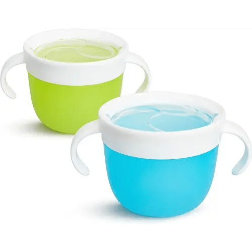 Munchkin® Snack™ Catcher Toddler Snack Cups, (Pack of 2) ,Blue/Green