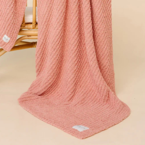 Chenille Blanket - Rose - Small & Large – Lou Lou & Company