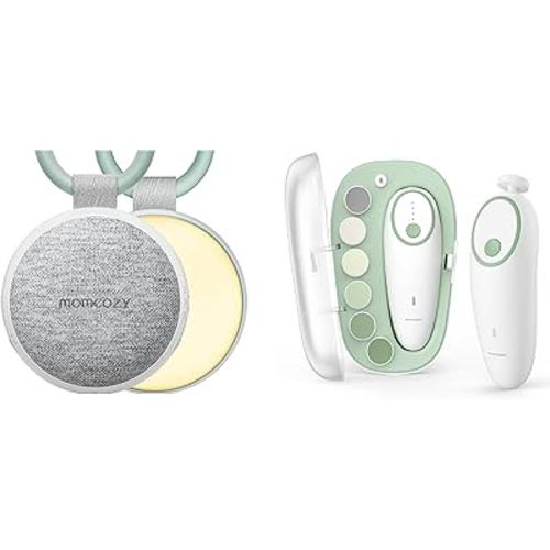 Momcozy Portable Sound Machine with Night Light & Baby Nail File Electric