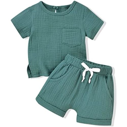 Gender Neutral Baby Linen Summer Outfit