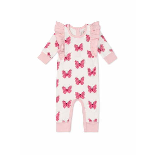 Paris Hilton x Monica + Andy Baby Organic Cotton Double Ruffle Romper, Sizes 0/3 Months-18/24 Months