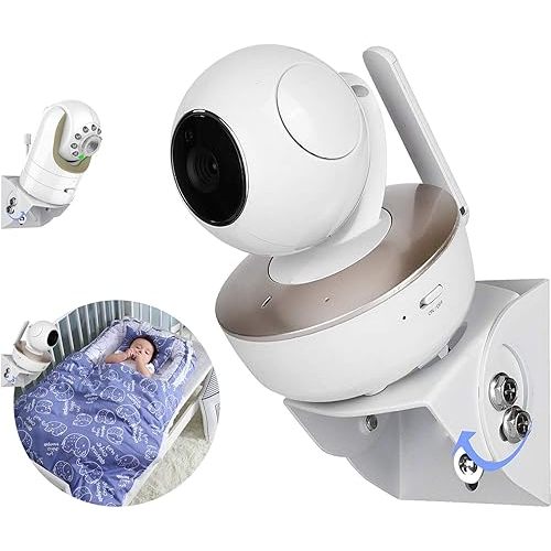 Universal Adjustable Angle Wall Mount Shelf for Baby Monitor Camera, Angle Mounting Brackets, Fits Arlo, Motorola, Infant Optics DXR-8, HelloBaby, and Most Baby Monitor Camera