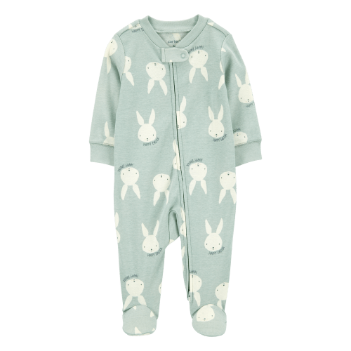 Baby Bunny Cotton Sleep & Play Pajamas - Green - Carter's | Carter's