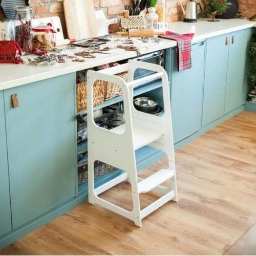 Kitchen Helper tower Kitchen stool Safety stool Toddler step stool Kid Step Stool Activity tower Montessori tower Stepping stool
,
Gray