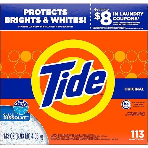 Tide Powder Laundry Detergent Original, 143 Ounce (Packaging May Vary)