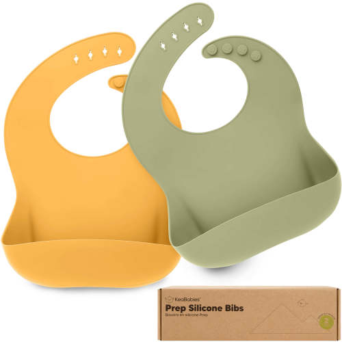 2-Pack Prep Silicone Bibs - Harvest / One Size