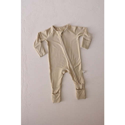 Bamboo Zip Pajamas | Limestone