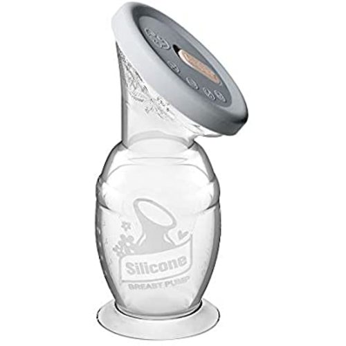 Haakaa Gen 2 Silicone Breast Pump with Suction Base and Leak-Proof Silicone Cap, 5 oz/150 ml, BPA PVC and Phthalate Free