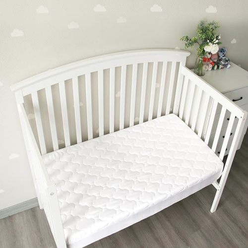 Crib Mattress Protector Waterproof & Noiseless Crib Mattress Pad Cover, Skin Friendly & Breathable & Machine Wash 100% Absorbent Crib Toddler Mattress Protector, (Quilted Improved Thickness) - White - Crib (Pack of 1)