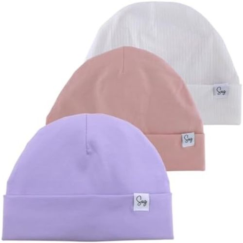Jersey Beanie Hat for Newborn Baby Girls Silky Satin Lined Hats Bonnet Toddler Infant Little Kids Beanies Caps