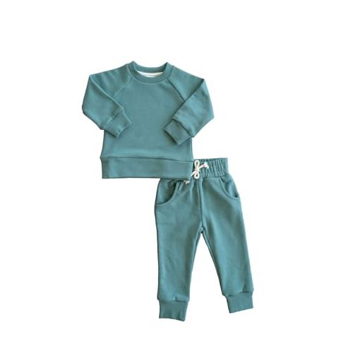PEANUT BUTTER JUNCTION Fall Outfits for Kids and Toddler | Long Sleeve Top and Long Pants Set Baby Sweatsuits