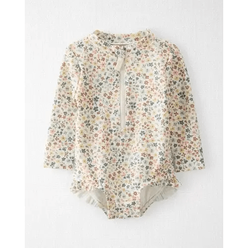 Baby Floral Print Recycled 1-Piece Rashguard - Multi