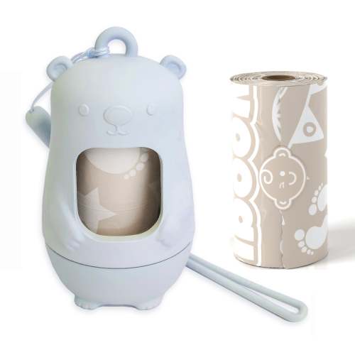 Teddy Bear Disposable Diaper Bag Dispenser | BABY BLUE