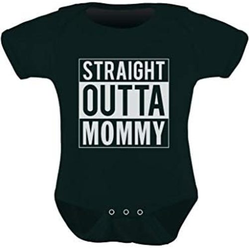 Straight Outta Mommy Newborn Girl Boy Outfits New Mom Gifts Funny Baby Bodysuit