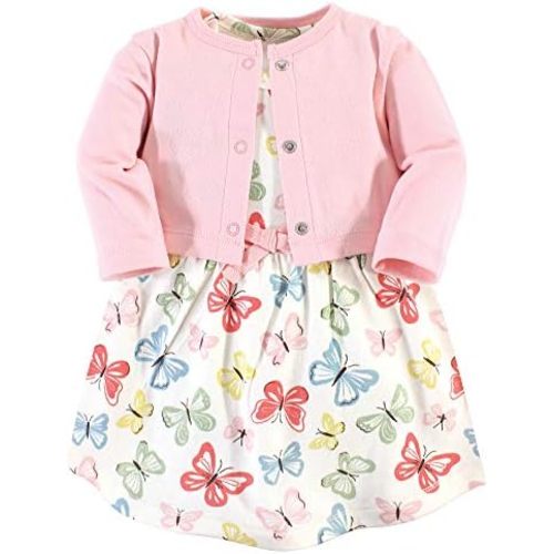 Touched by Nature Baby Girl Organic Cotton Dress and Cardigan