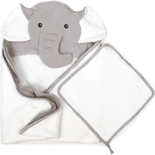Petit Elephant Towel And Washcloth Set - MON AMI | Maisonette