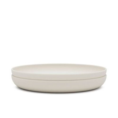 Lalo 2pk Silicone Dining Plates - Oatmeal