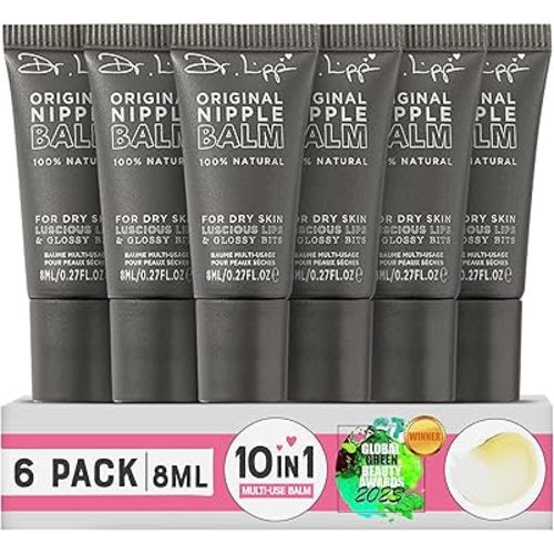 Dr. Lipp Original Nipple Balm 0.27 fl oz/8ml – 10-in-ONE Multi-Purpose Moisturizer for Dry Skin, Lips, Hair, Cuticles & More – 100% Natural Lanolin Nipple Cream & Lip Balm – Fragrance & Cruelty Free