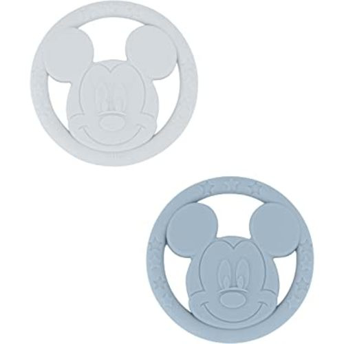 Cudlie Disney Silicone Teether Toy Set for Infants, Food Grade and BPA Free Teethers for Babies 6-12 Months, 2-Pack Teether Toys for Newborns