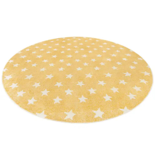 Soft Yellow 6' x 6' Whimsy Kids Round Rug | Rugs.com