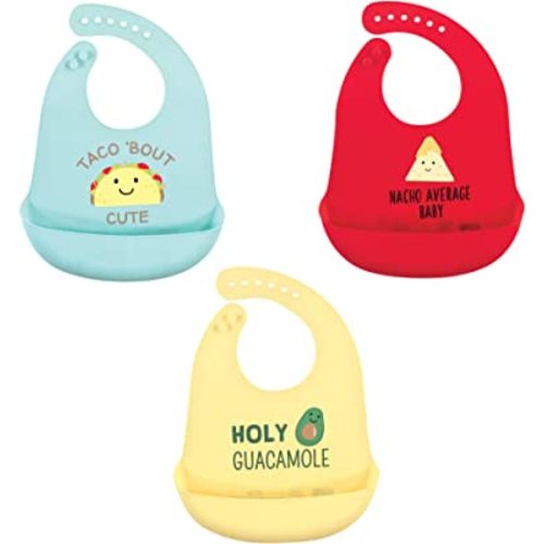 Hudson Baby Unisex Baby Silicone Bibs