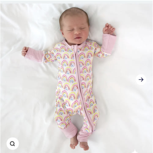 Pastel Rainbows Zippy - Little Sleepies
