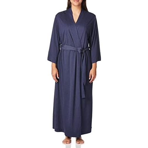 Natori Shangri La Long Robe with Kimono Sleeves, Bathrobe for Women