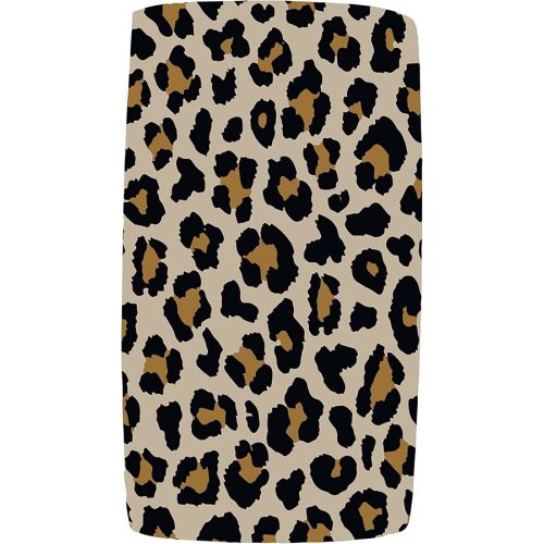 Dear Baby Gear - Baby Crib Sheets - Toddler Bed Sheets - Breathable Fitted Bed Sheet - Nursery Bedding - Cribs Mattress Cover - Standard Crib Sheet for Girls & Boys - 52x28x10 (Gold Leopard Print)