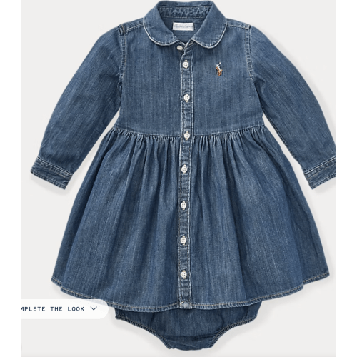 Shirred Denim Shirtdress & Bloomer
