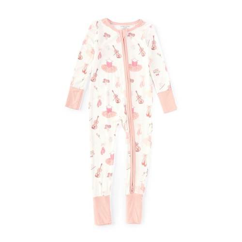 Angel Dear Baby Girls 6-24 Months Ruffle 2-Way Zipper Ballet Footie