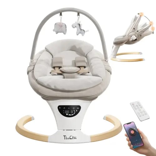 Baby Swing for Infants to Toddler| Portable Infant Swing , Rocker for Newborn with 5 Speeds, 5-Point Harness for Baby Boy Girl Swing with Music - TikTok Shop