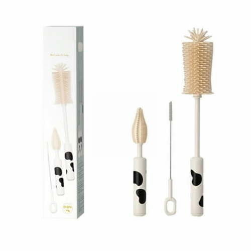 Silicone Baby Bottle Brush Portable Baby Bottle Brush Set For Baby Bottle Cleaning Brush Drain Rack To Wash Baby Bottles