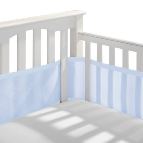BreathableBaby Breathable Mesh Crib Liner - Classic Collection, Color: Light Blue