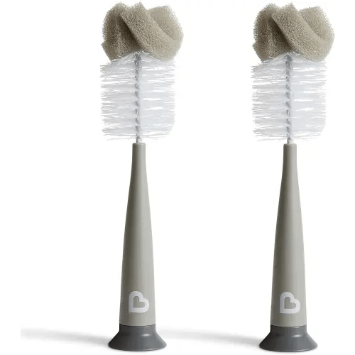 Munchkin® Sponge™ Bottle Brush, Modern Design, 2 Pack, Grey