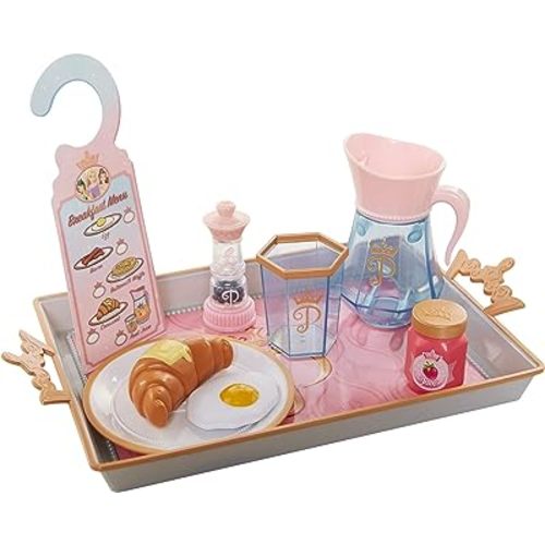 Disney Princess Style Collection Room Service Pretend Play Toy Set - with Serving Tray, Plate Cover, Pitcher & More for A Great Pretend Travel Experience - Girls Ages 3+